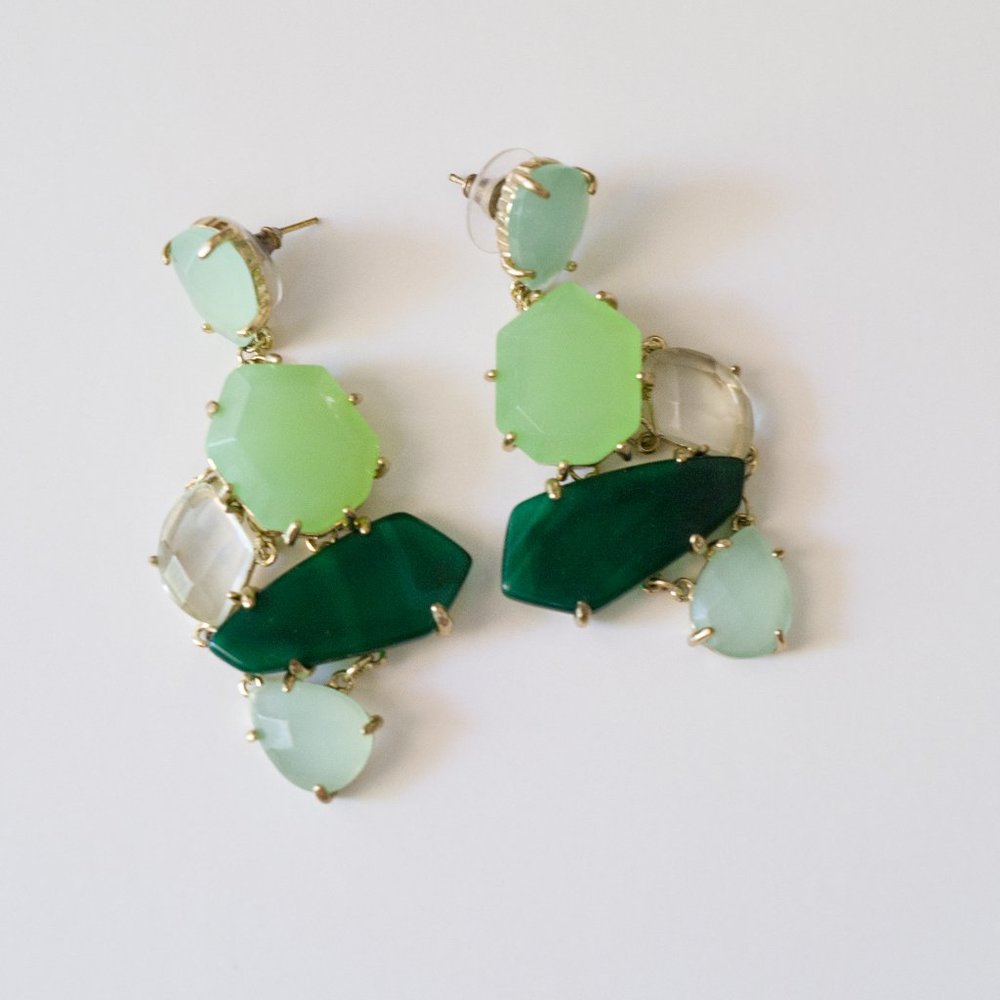 Mint + Emerald Kendra Scott Earrings